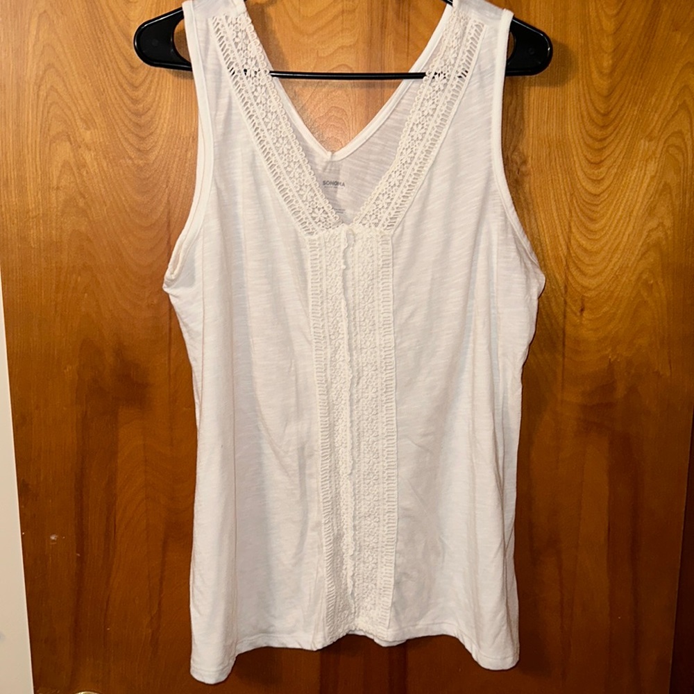 White Lace Tank Top